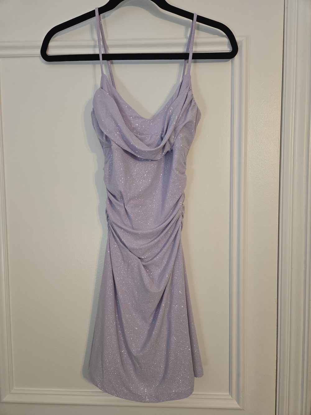 Windsor Lilac Sparkle Cowl Slip Dress